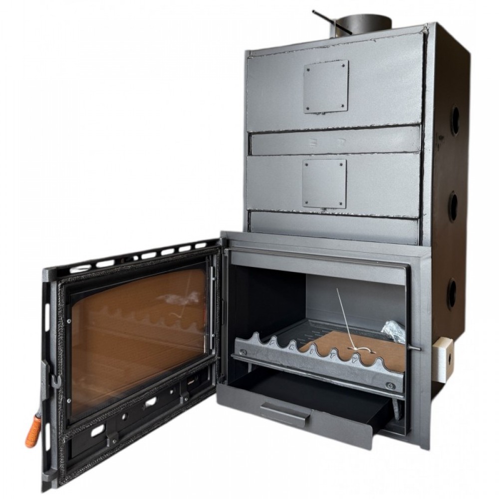 Kamineinsatz Wasserführend, Kamin Prity, Modell C W35, Leistung 40kW, Gusseisentür | Kamineinsatz Wasserführend | Kamin |