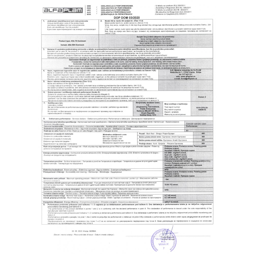 Küchenofen / Küchenhexe mit Backofen und Kochplatte Alfa Plam, Modell Dominant 90H Rot, Leistung 6.5kW | Küchenofen / Küchenhexe |  |