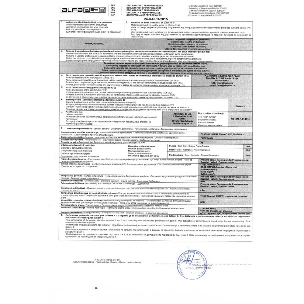 Kaminofen, Holzofen Alfa Plam Rustikal, Leistung 11kW | Holzofen | Kaminofen |
