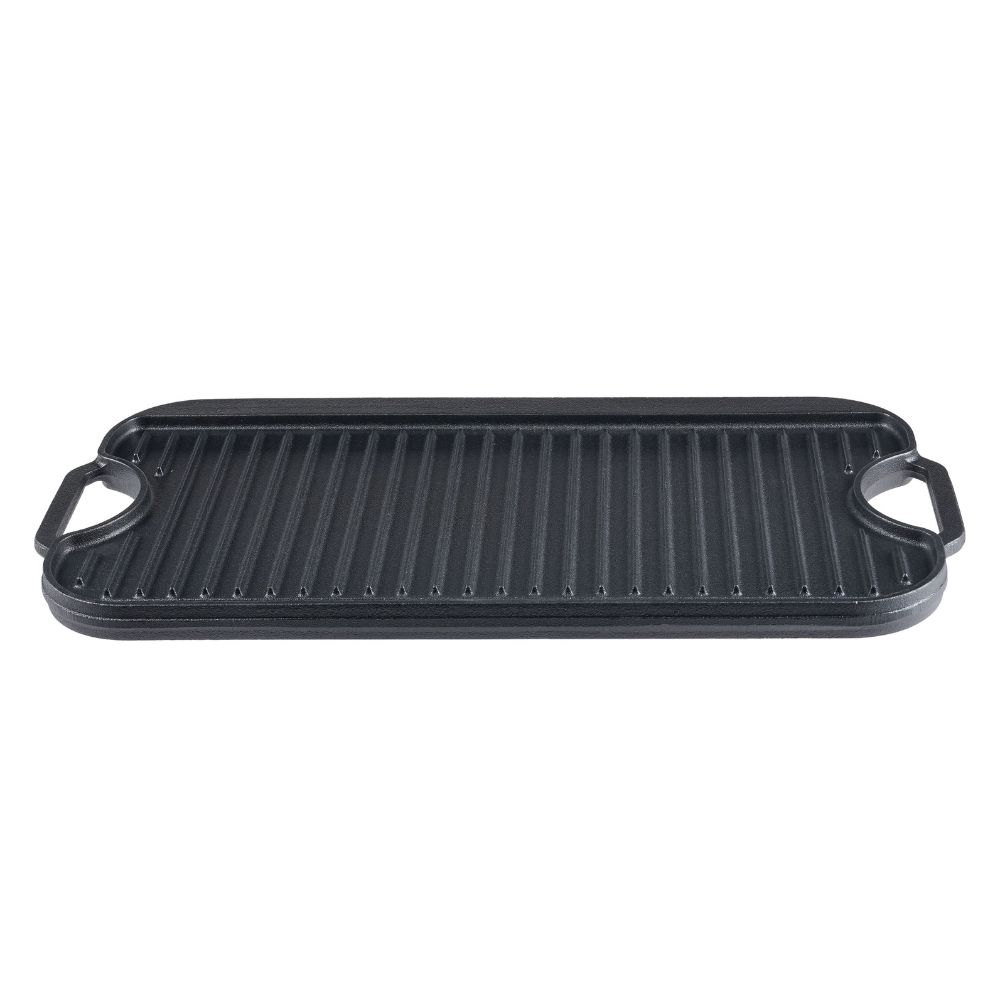 Doppelseitige Grillplatte aus Gusseisen, 51x26 cm | Gusseisenplatte |  |