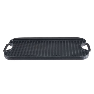 Doppelseitige Grillplatte aus Gusseisen, 51x26 cm - Gusseisenplatte