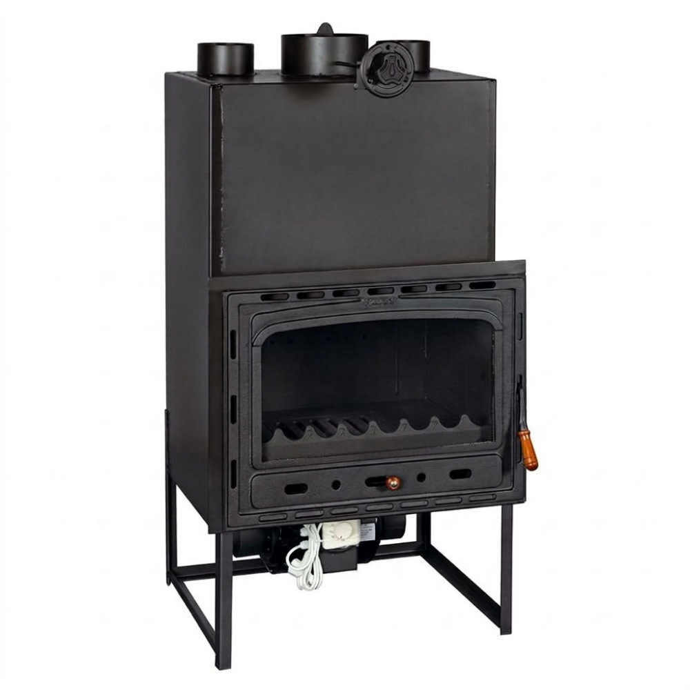 Kamineinsatz, Kamin Prity Modell C2F, Gebläse, Gusseisentür, Leistung 21kW | Kamineinsatz | Kamin |