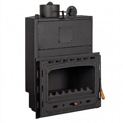 Kamineinsatz Wasserführend, Kamin Prity, Modell AC W20, Leistung 25kW, Eckplatzierung, Gusseisentür - Produktvergleich