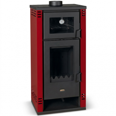 Kaminofen, Holzofen mit Backfach Prity K2 GT F Rot, 8.1 kW - Produktvergleich