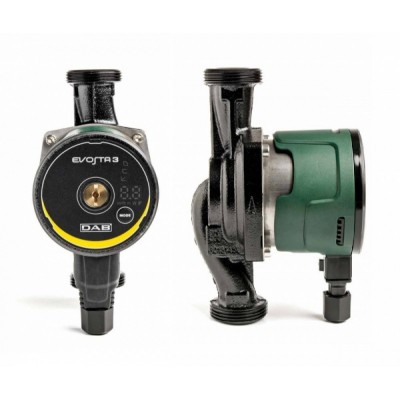 Elektronische Umwälzpumpe DAB EVOSTA2 40-70/130 – für Systeme mit 1″ Rohrleitungen (Anschlussverschraubung 1 1/2″), Förderhöhe 7 m, Fördermenge 3,6 m³/h, Leistung 0,035 kW - Produktvergleich
