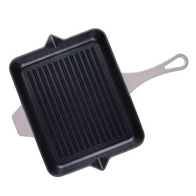 Emaillierte grillpfanne Gusseisen Solagio, Ivory, 26x32cm - Gusseisenpfanne