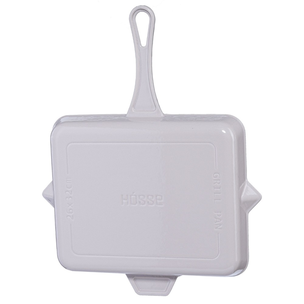 Emaillierte grillpfanne Gusseisen Hosse, Ivory, 26x32cm | Grillpfanne Gusseisen | Gusseisenpfanne |