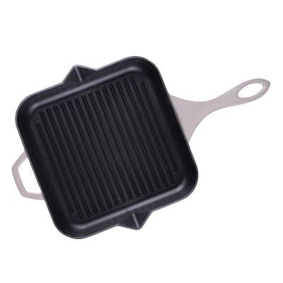 Emaillierte grillpfanne Gusseisen Solagio, Ivory, 28x28cm - Gusseisenpfanne