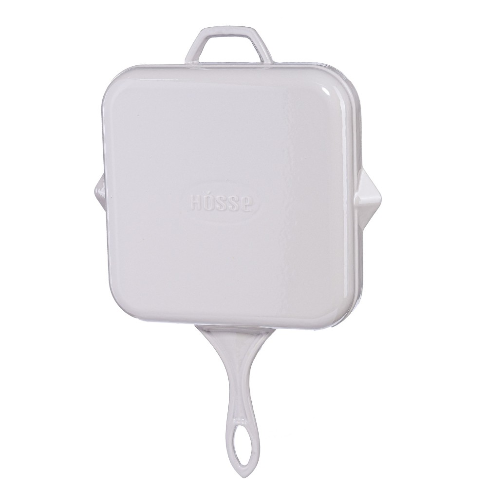 Emaillierte grillpfanne Gusseisen Hosse, Ivory, 28x28cm | Grillpfanne Gusseisen | Gusseisenpfanne |