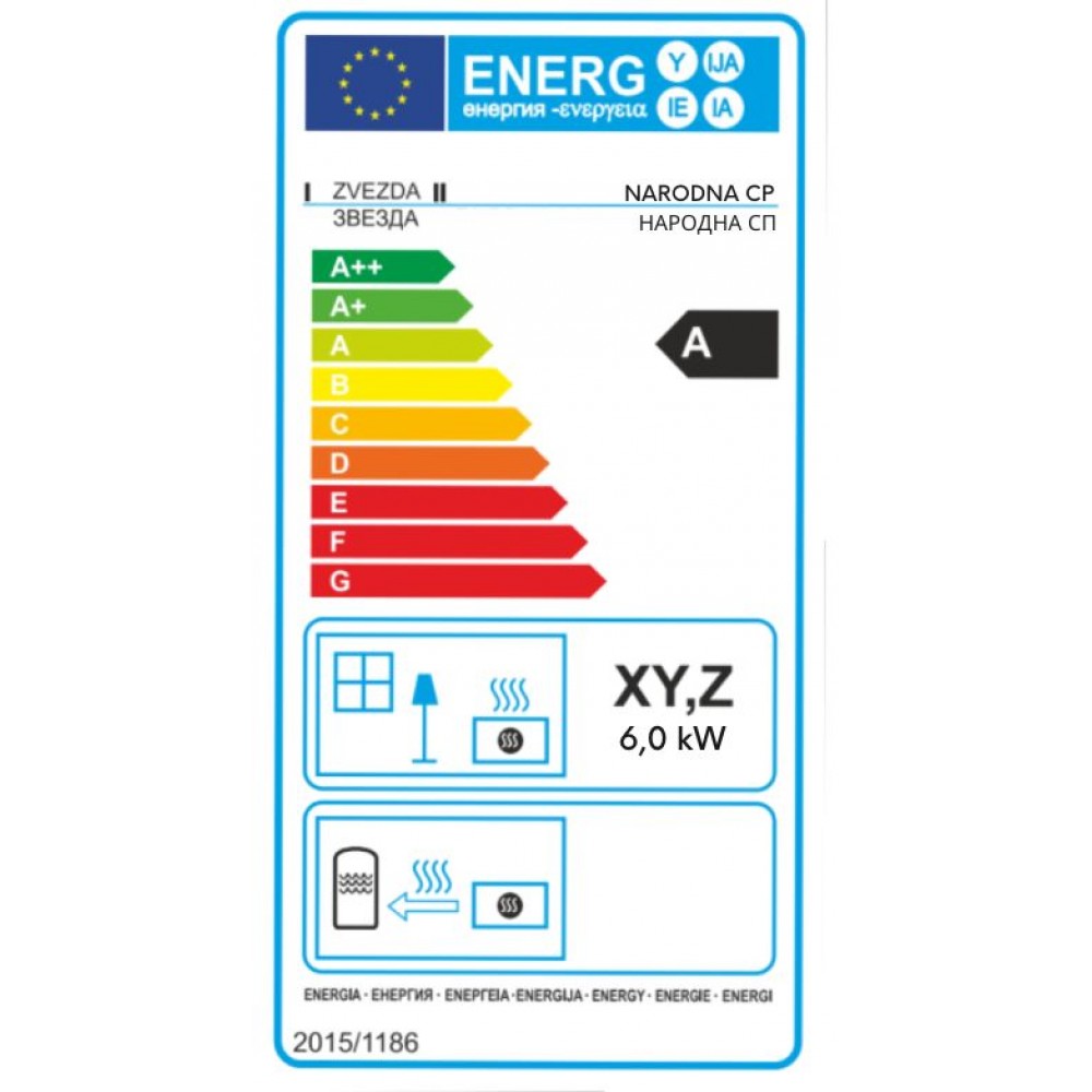 Küchenofen Zvezda, Modell Narodna CP, Leistung 6kW, Backofen, Herdplatte | Küchenofen | Holz |