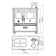 Wood Cooker Stove Prity 1P36 D, 10.9kW |  |  |