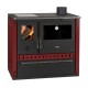 Wood Cooker Stove Prity GT D with Ceramic Glass Hob and Steel Oven, Burgundy, 10.9kW |  |  |