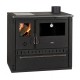 Wood Cooker Stove Prity GT D with Ceramic Glass Hob and Steel Oven, Black, 10.9kW |  |  |