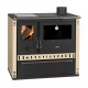 Wood Cooker Stove with Back Boiler Prity GT W10 NF with Ceramic Glass Hob, Ivory, 13.3kW |  |  |