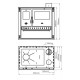 Wood Cooker Stove Prity GT D with Ceramic Glass Hob and Steel Oven, Burgundy, 10.9kW |  |  |