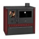 Wood Cooker Stove with Back Boiler Prity GT W10 NF with Steel Hob, Burgundy, 13.3kW |  |  |