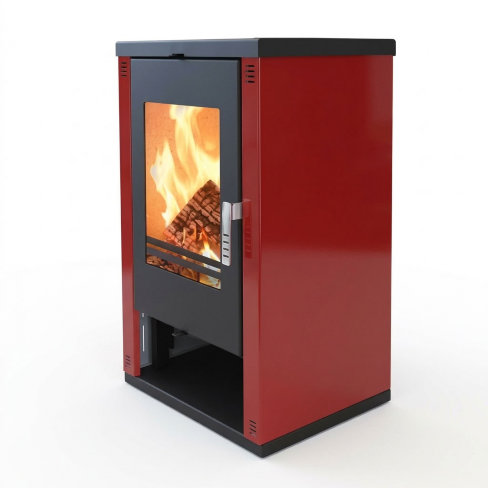 Kaminofen, Holzofen Verso Lheia Rot, Leistung 7.5 kW | Holzofen | Kaminofen |