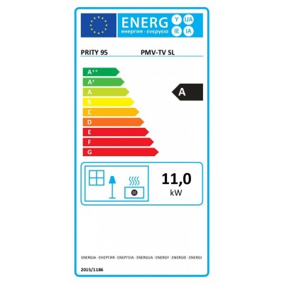Kaminofen, Holzofen Prity, Modell PMV-TV SL, 11kW, Panoramablick - Produktvergleich