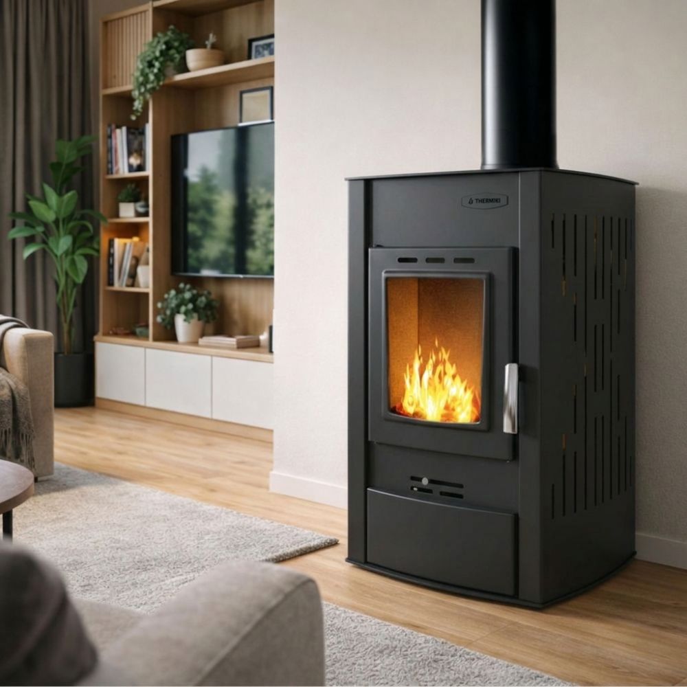 Kaminofen, Holzofen Wasserführend Velmora Fire ATS HYDRO Schwarz, 25kW | Holzofen | Kaminofen |