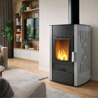 Kaminofen, Holzofen Wasserführend Velmora Fire ATS HYDRO Grau, 25kW - Produktvergleich