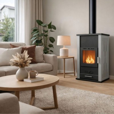 Kaminofen, Holzofen Wasserführend Velmora Fire ATS HYDRO Grau, 33kW - Produktvergleich
