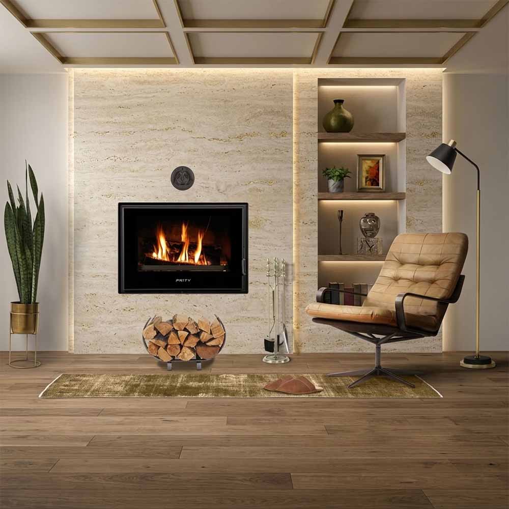 Kamineinsatz Wasserführend, Kamin Prity, Modell P W18 TV, Leistung 23.5kW | Kamineinsatz | Kamin |