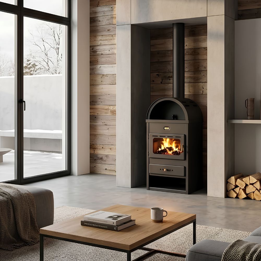 Kaminofen, Holzofen Prity, Modell K1 K, Leistung 9.5 kW, Gewölbt | Holzofen | Kaminofen |