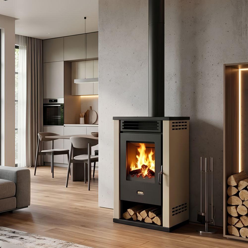 Kaminofen, Holzofen Prity K2 GT Elfenbein, 8.1 kW | Holzofen | Kaminofen |