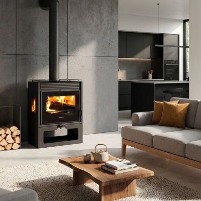 Kaminofen, Holzofen Prity, Modell PM3 E, Leistung 10.8kW, Panoramablick - Produktvergleich