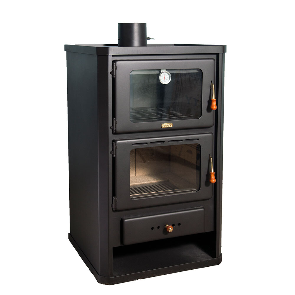 Kaminofen, Holzofen mit Backfach Prity, Modell FG, Leistung 14.2kW | Holzofen | Kaminofen |