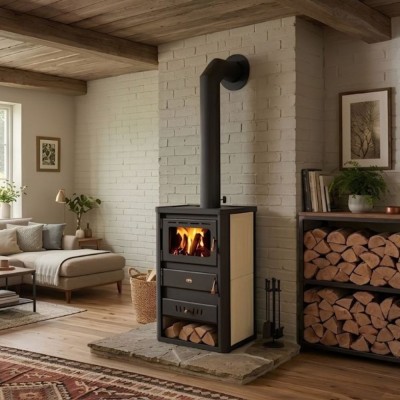 Kaminofen, Holzofen Wasserführend Prity S2 W10, 7,1 kW - Wasserführender kaminofen