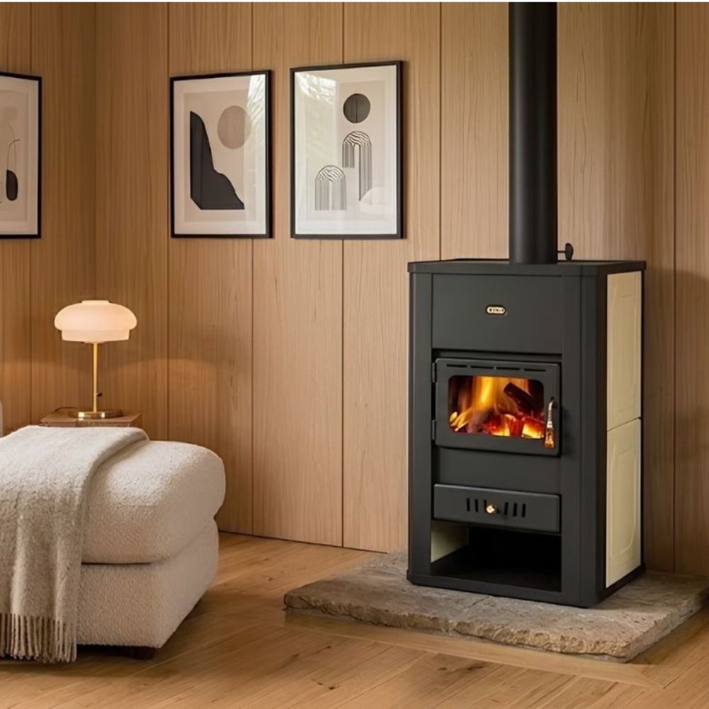 Kaminofen, Holzofen Wasserführend Prity, Modell S3 W17, Leistung 17.8kW | Wasserführender Kaminofen | Kaminofen |