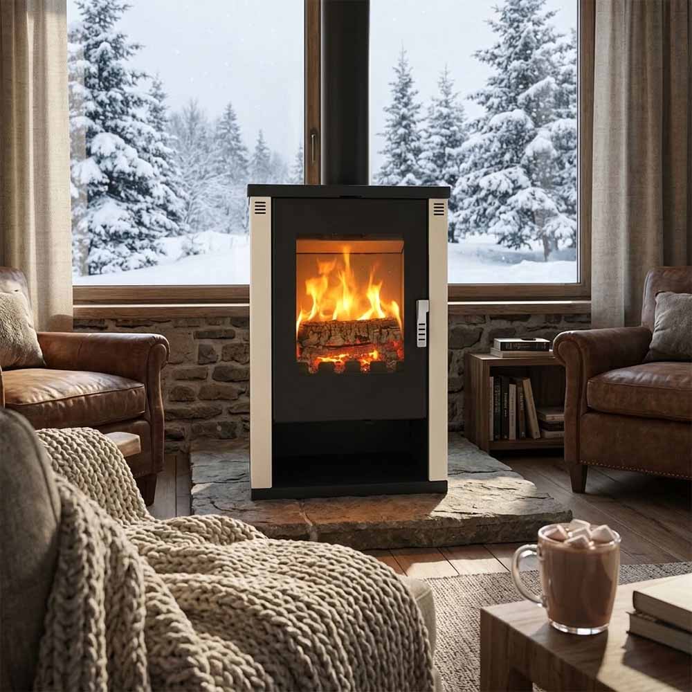Kaminofen, Holzofen Verso Lheia Elfenbein, Leistung 7.5 kW | Holzofen | Kaminofen |