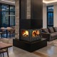 Kamineinsatz, Kamin Prity, Modell 3C, Leistung 16kW, Gusseisentür, Panoramablick | Kamin | Kamineinsatz |