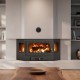 Kamineinsatz, Kamin Prity, Modell A, Leistung 14.2kW, Eckplatzierung, Panoramablick | Kamin | Kamineinsatz |
