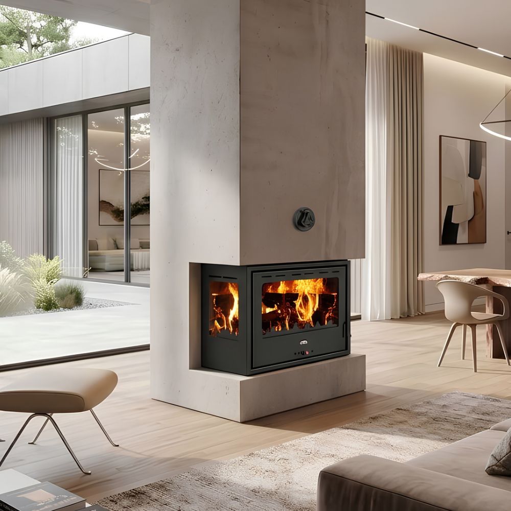 Kamineinsatz, Kamin Prity, Modell PS3, Leistung 10.3 kW, Panoramablick | Kamin | Kamineinsatz |
