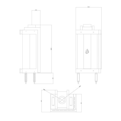 Gaskamin Velmora Fire GAS STANDING CORNER, 3.9kW - 6.0kW - Kamin