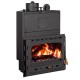Kamineinsatz Wasserführend, Kamin Prity, Modell AC W20, Leistung 25kW, Eckplatzierung, Gusseisentür | Kamineinsatz Wasserführend | Kamin |