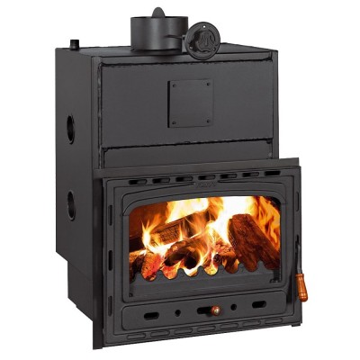Kamineinsatz Wasserführend, Kamin Prity, Modell C W28, Leistung 33.2kW, Gusseisentür - Produktvergleich