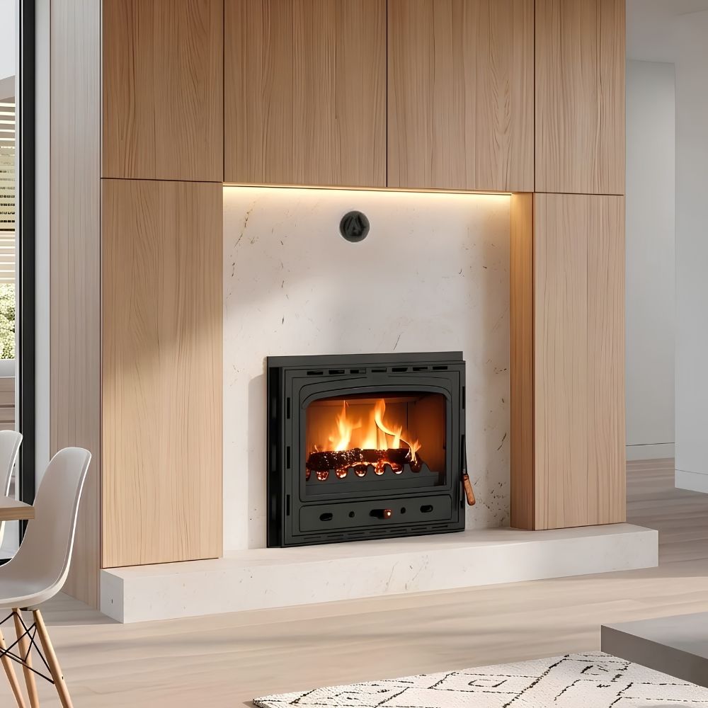 Kamineinsatz Wasserführend, Kamin Prity, Modell C W35, Leistung 40kW, Gusseisentür | Kamineinsatz Wasserführend | Kamin |