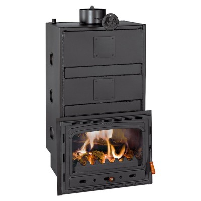 Kamineinsatz Wasserführend, Kamin Prity, Modell C W35, Leistung 40kW, Gusseisentür - Produktvergleich