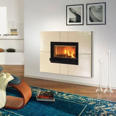 Italienischer Kamineinsatz / Kamin La Nordica 80 crystal Evo, Gusseisentür, 7.4kW - La Nordica
