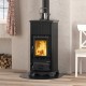 Italienischer Kaminofen, Holzofen mit Kochplatte La Nordica Emiliana Schwarz, 6.5kW | Holzofen | Kaminofen |
