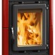 Italienischer Kaminofen, Holzofen mit Kochplatte La Nordica Emiliana, Rot, 6.5kW | Holzofen | Kaminofen |