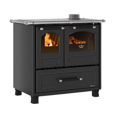 Italienischer Küchenofen / Küchenhexe mit Backofen und Kochplatte La Nordica Family 4.5 Schwarz, 7.5kW - Küchenofen / Küchenhexe