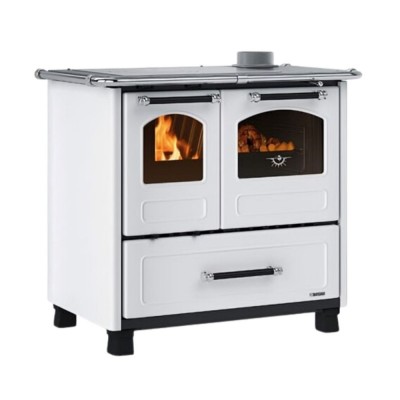 Italienischer Küchenofen / Küchenhexe mit Backofen und Kochplatte La Nordica Family 4.5 Weiß, 7.5kW - Küchenofen / Küchenhexe