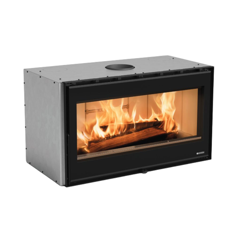 Italienischer Kamineinsatz / Kamin La Nordica Inserto 100 Wide, Gusseisentür, 8.1kW | Kamineinsatz Modern | Kamin |