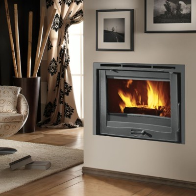 Italienischer Kamineinsatz / Kamin La Nordica Inserto 70 H49, Gusseisentür, 6.7kW - La Nordica