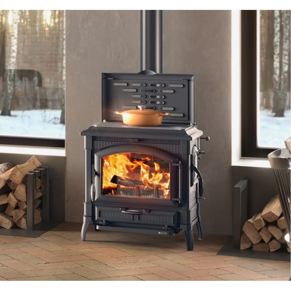 Italienischer Kaminofen, Holzofen La Nordica Isotta CC Lean mit Kochplatte, 9.3kW | Holzofen | Kaminofen |