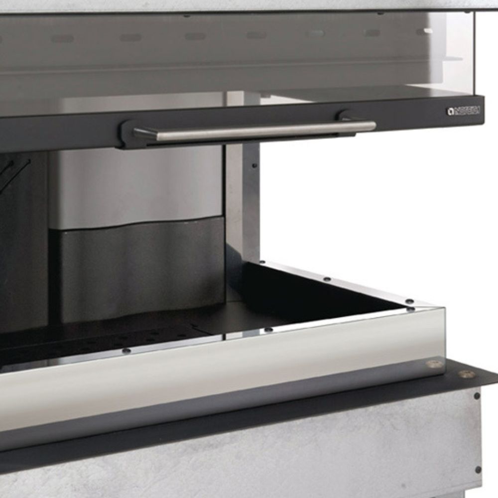 Italienischer Kamineinsatz / Kamin La Nordica Monoblocco 800 Angolo Rechts, 10.0kW | Kamineinsatz Gusseisen | Kamin |